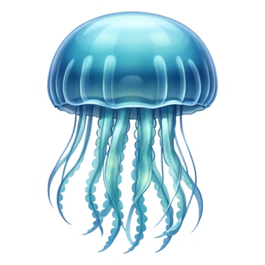 Transparent clear jellyfish made of glass sticker