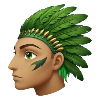 close up of just the eye at the side profile of the face of a green hawk that is looking away from the camera sticker