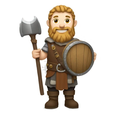 Viking holding a bag of coins  sticker