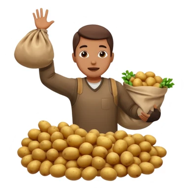 throws sack of potatos sticker