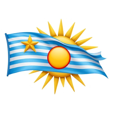 Create a flag proposal for Hispanic America, combining symbolic elements common to Hispanic-American countries:

AZUL CELESTE  
---------------------  
  ★   ★   ★   ★   ★  
     ☀  
---------------------  
VERMELHO  
```  
*(Sol central com estrelas acima, entre faixas azul e vermelha.)*   sticker