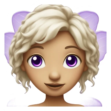 fairy girl with purple eyes sticker