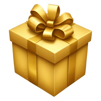 Golden gift box sticker