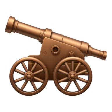 Create an emoji of a war cannon. The cannon should be brown. sticker