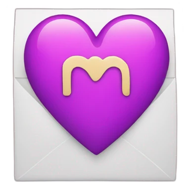 Heart with the letter M in it sticker