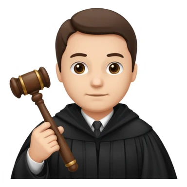 Judge Holding gavel  sticker