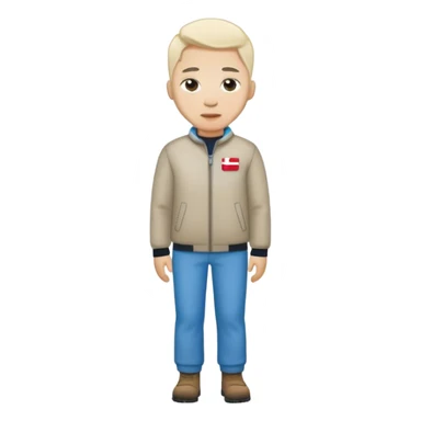 photorealistic greenland citizen standing full length sticker