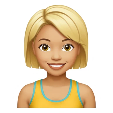 Tionne T-Boz Watkins short blonde hair, yellow tank top sticker