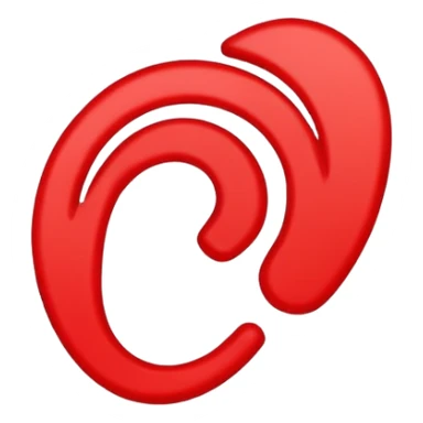 icon of an ear with a bold red line crossing through it, symbolizing ignore sticker