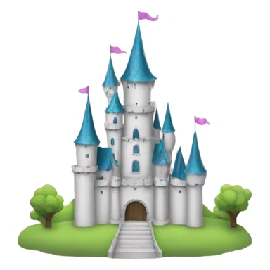 minimalist princess castle sticker