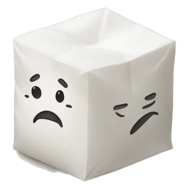 sugar cubes on a tissue sticker