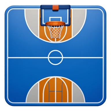 blue basketball court sticker