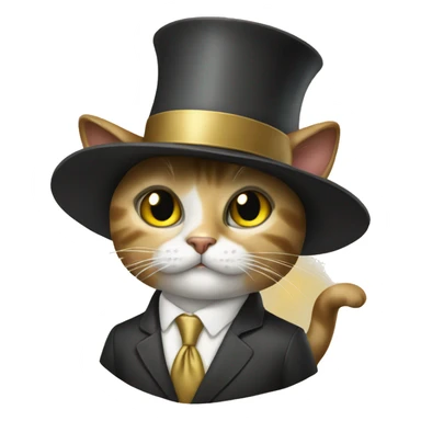 Cat being rich sticker