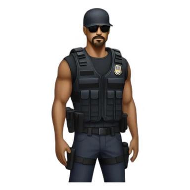 Shemar moore debout swat sticker