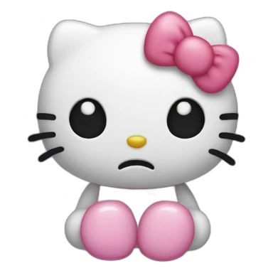 Hello kitty sad tear running down sticker