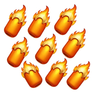 Streak / On Fire Emoji

Glossy 3D emoji of a flaming icon or bullet, glowing orange flames, gold reflections. sticker