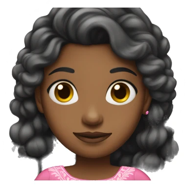 black princess with pink dress sticker