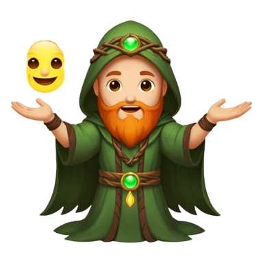 druid character summoning glow circle excited sticker