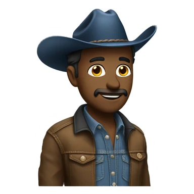 denim cowboy Canadian sticker
