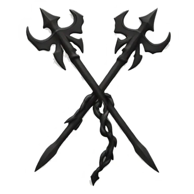 a black trident sticker