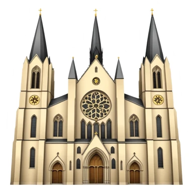 Kölner Dom cathedral front view no frame no border sticker