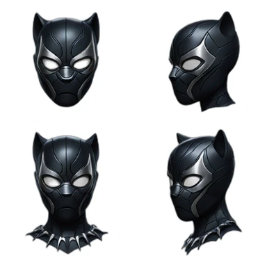 Black Panther with spider man mask sticker