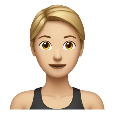 Woman doing pilates with short light brown hair sticker