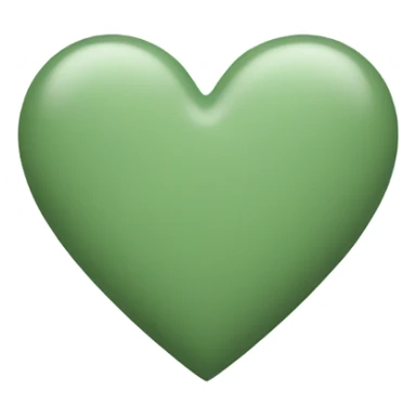 “sage green” heart sticker