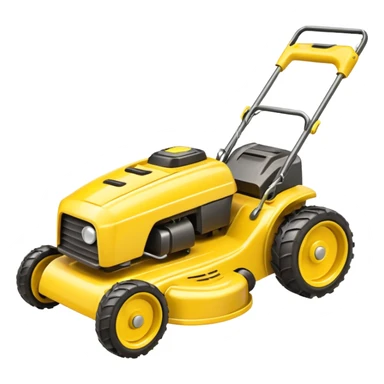 fun lawn mower emojy 2d sticker