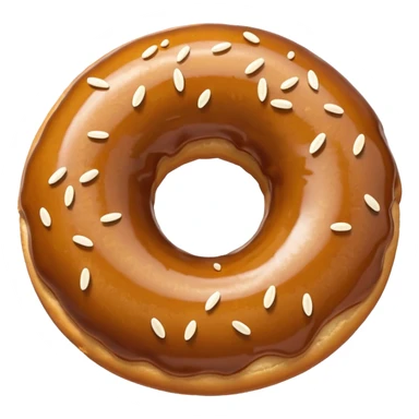 plain donut with sesame seeds sticker