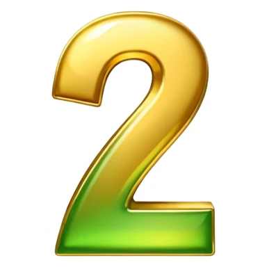 number 7 in golden and green shadows sticker
