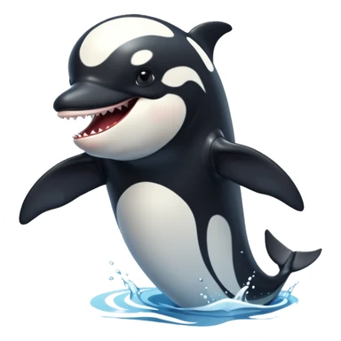 3d Cartoon orca in the style of american picture of president saying we need you to fight sticker
