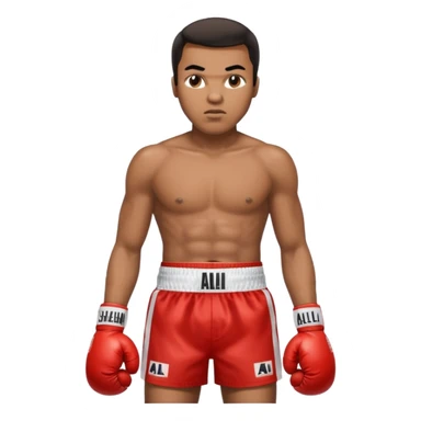 Mohammed Ali boxer , with the trunks shaeem on it sticker