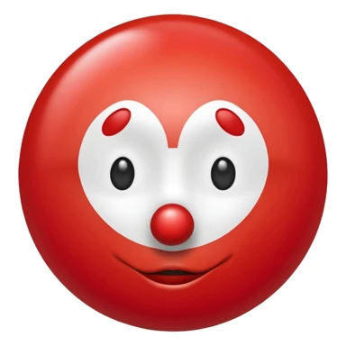 Only red cirque clown nose sticker