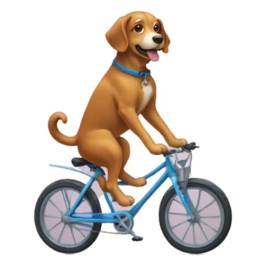 Chien sur un velo sticker