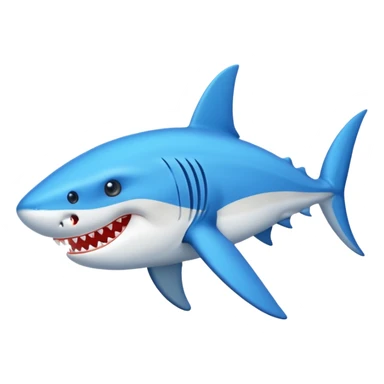 Un tiburón con tenis azules sticker