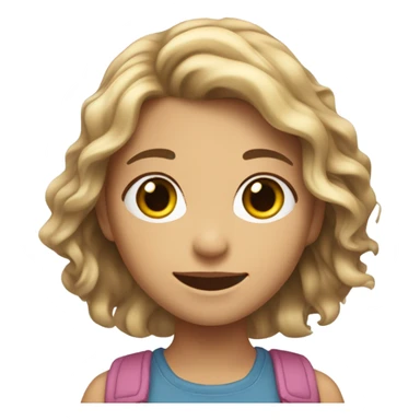 cute teenage girl sticker