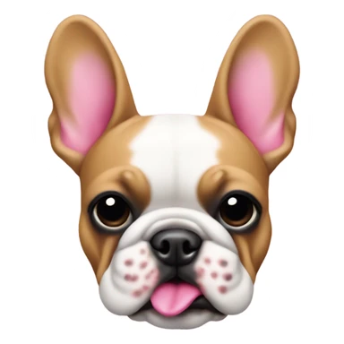 Frenchie buldog with pink gun sticker