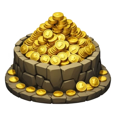 Dragon Hoard pile of gold without the dragon like in the movies so many gold were dragon sleep but dragon just went out  cold coins full in a cave  sticker