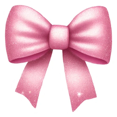 Glittery baby pink bow  sticker