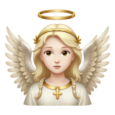 guardian angel with wings and halo from bible sticker