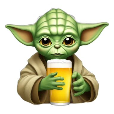Yoda drink the beer sticker