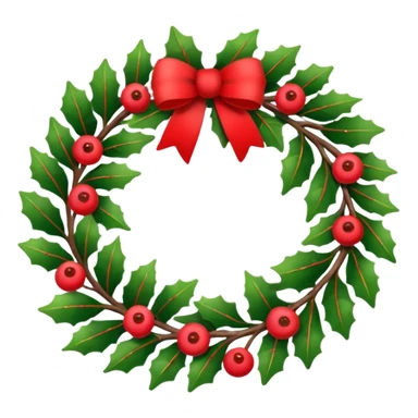 Christmas wreath emoji sticker