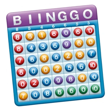 Cartela de bingo sticker