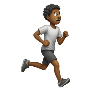 person running in rags sticker