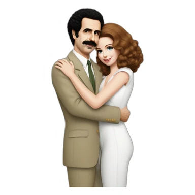 borat hugs lana del ray sticker