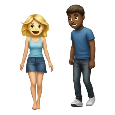 boy is farting near girlfriend  sticker