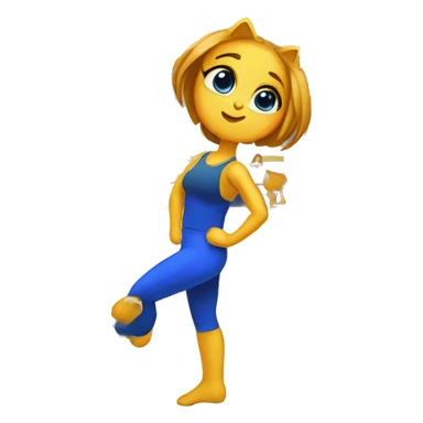 Kat in die gimnasium hou gewig sticker