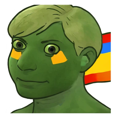 una persona rubia con una bandera gay  sticker