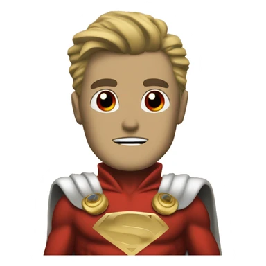 super homelander from "the boys" series with red eyes  sticker